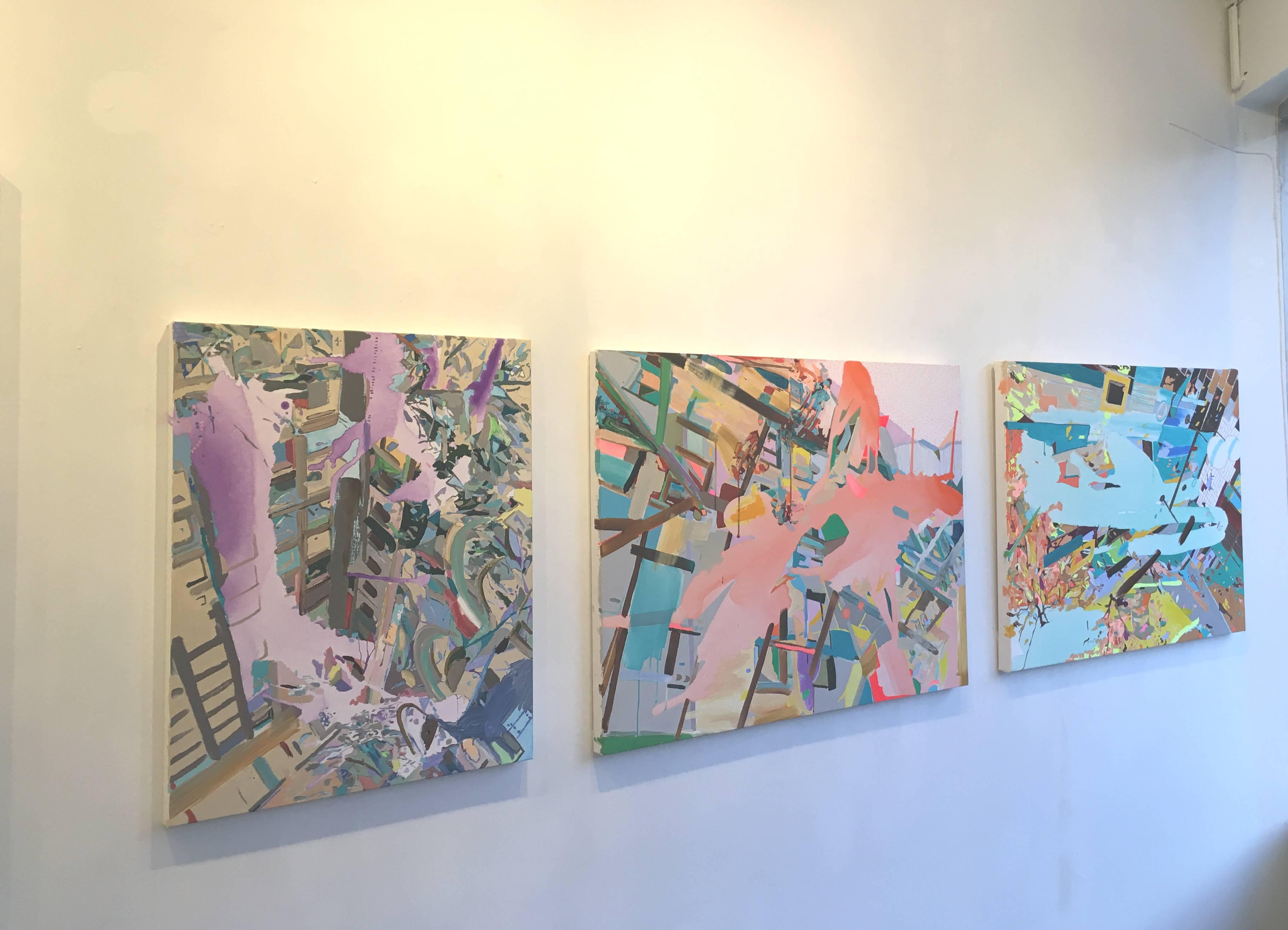 Sólo Me Dejaré Llevar, Paisaje Urbano, Pintura, Púrpura, Paisaje en venta 1