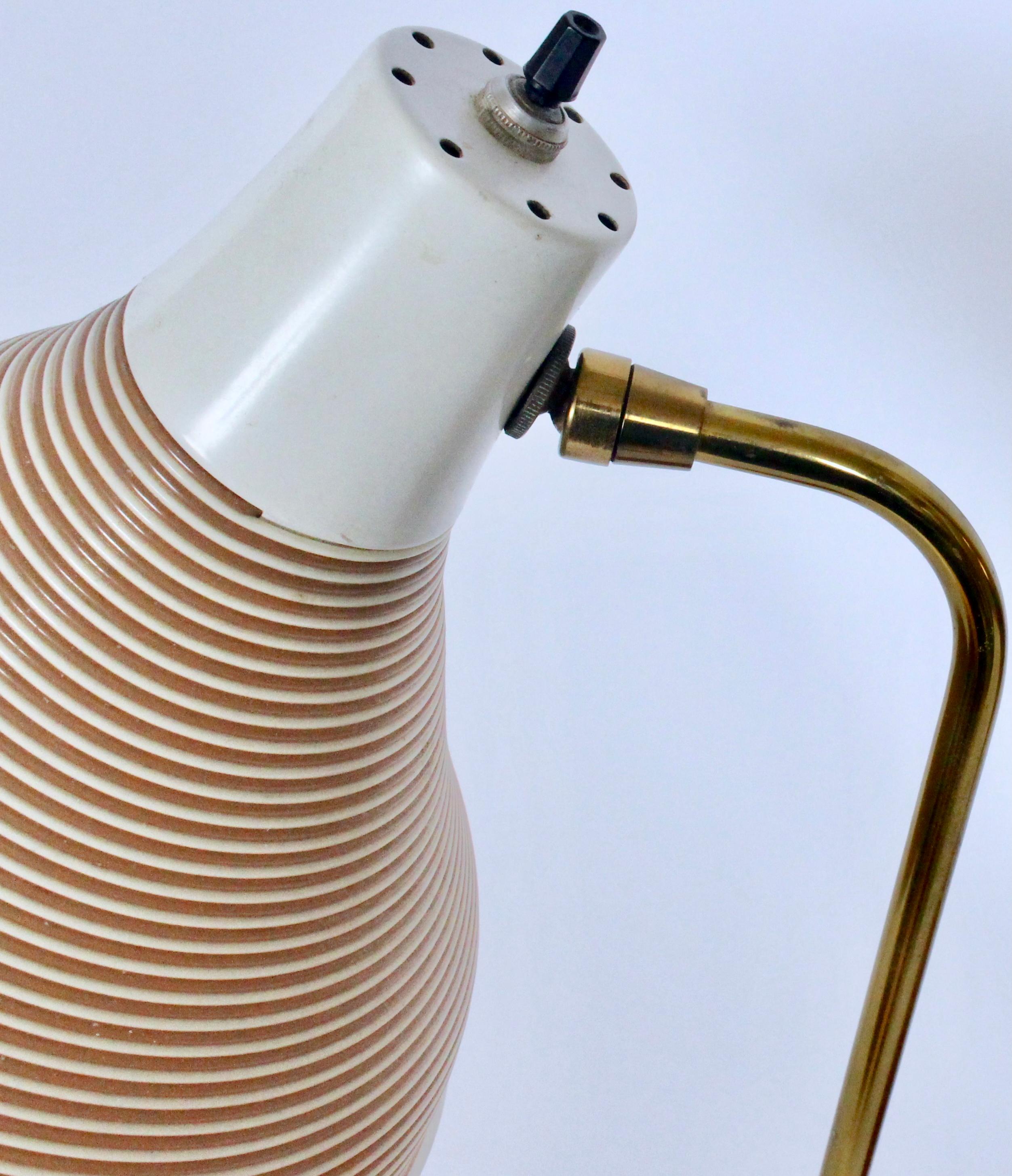 Yasha Heifetz Schreibtischlampen aus Ahorn mit beigem Rotaflex-Schirm, 1950er Jahre im Angebot 3
