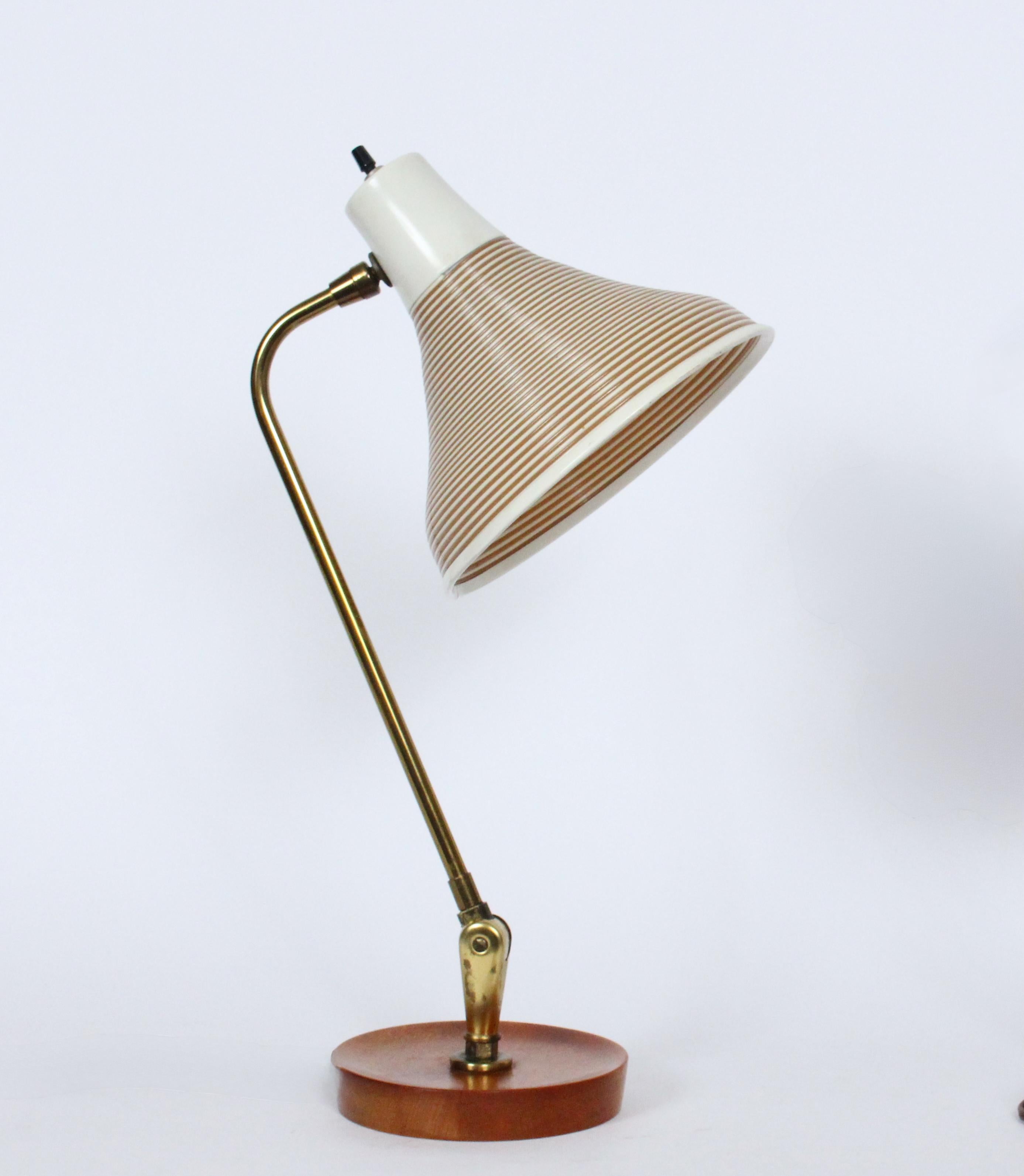 Yasha Heifetz Schreibtischlampen aus Ahorn mit beigem Rotaflex-Schirm, 1950er Jahre im Angebot 9