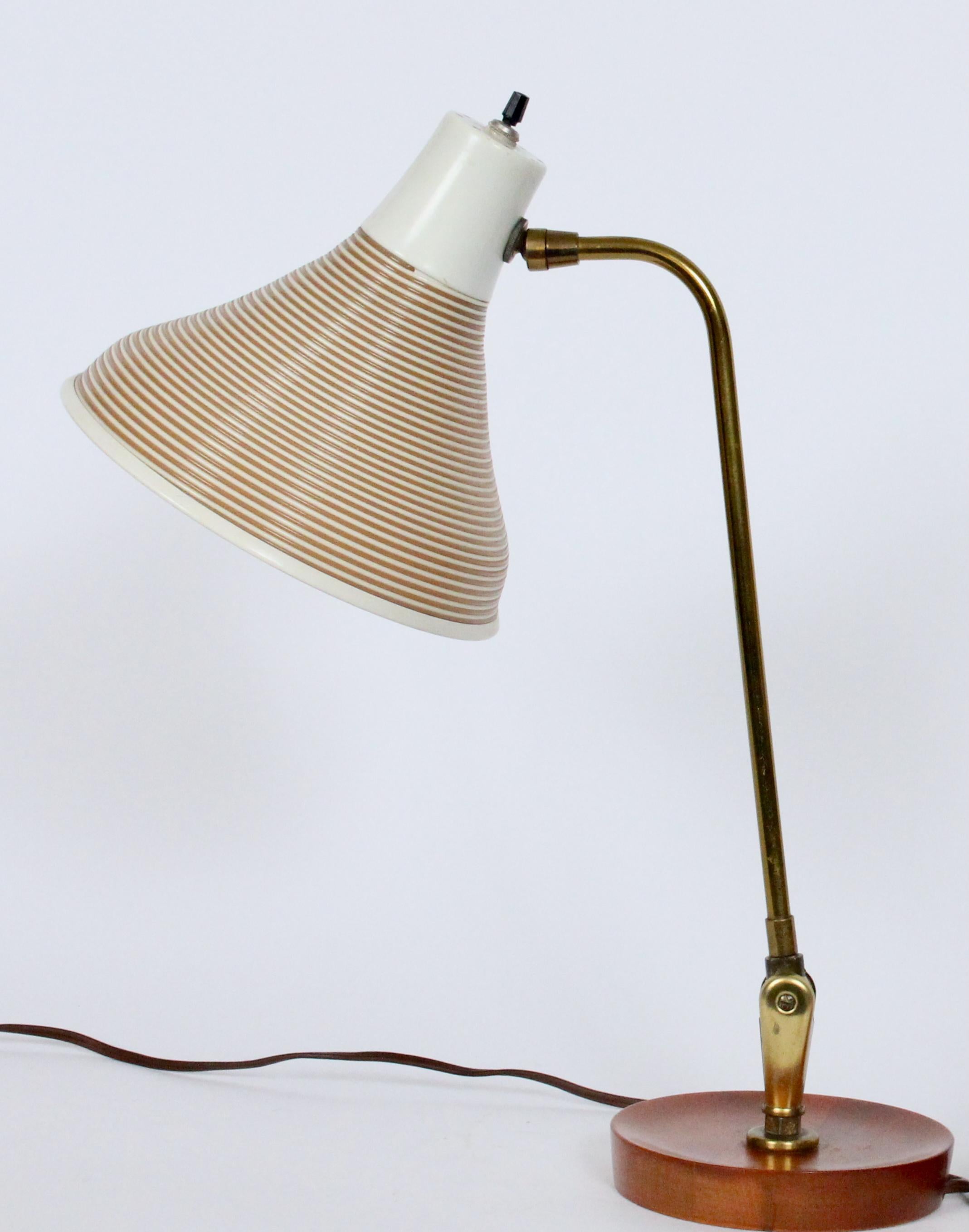 Yasha Heifetz Schreibtischlampen aus Ahorn mit beigem Rotaflex-Schirm, 1950er Jahre (Moderne der Mitte des Jahrhunderts) im Angebot