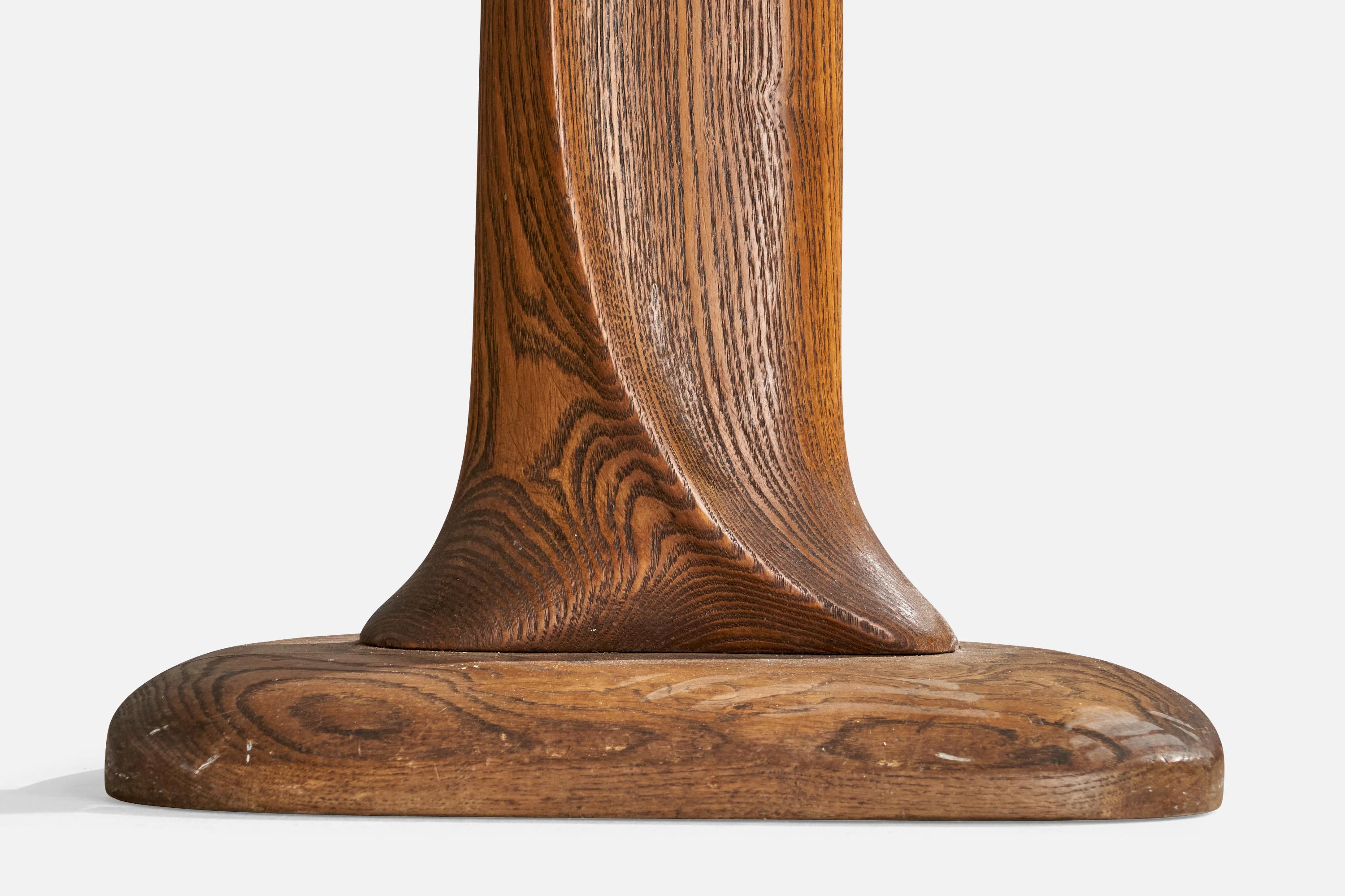 Yasha Heifetz Attribution, Floor Lamp, Oak, Fabric, USA, 1950s 5