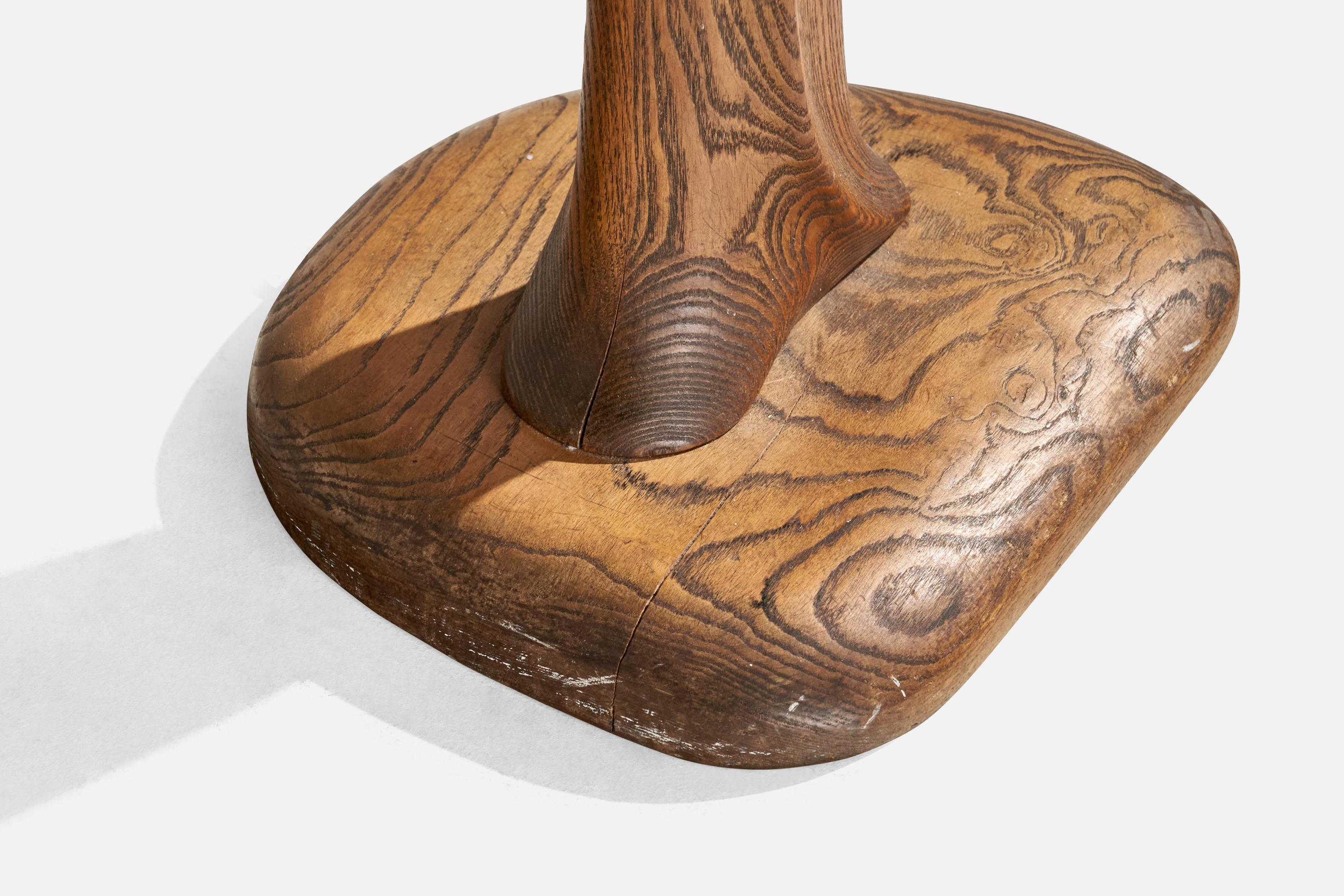 American Yasha Heifetz Attribution, Floor Lamp, Oak, Fabric, USA, 1950s