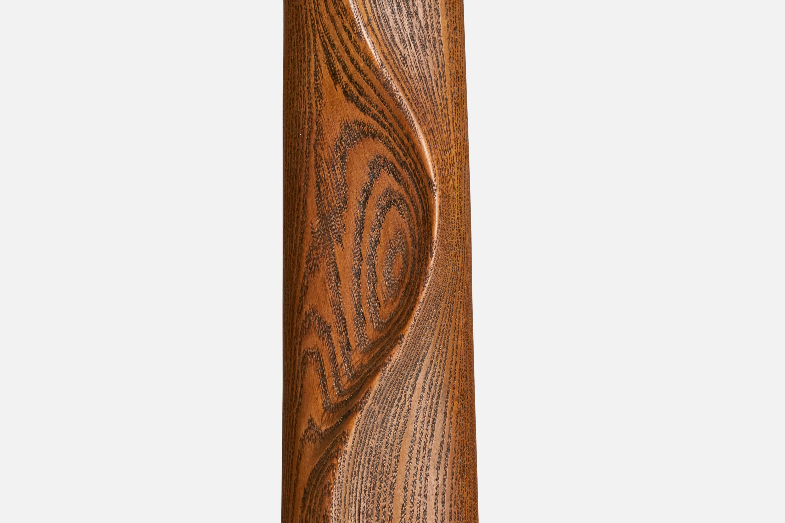 Yasha Heifetz Attribution, Floor Lamp, Oak, Fabric, USA, 1950s 2