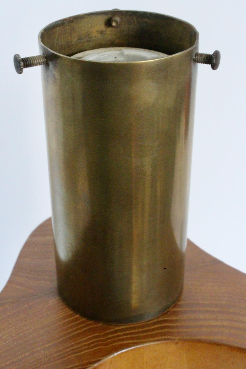Yasha Heifetz Biomorphic Ash Table Lamp with Milk Glass Shade, 1940s For Sale 9