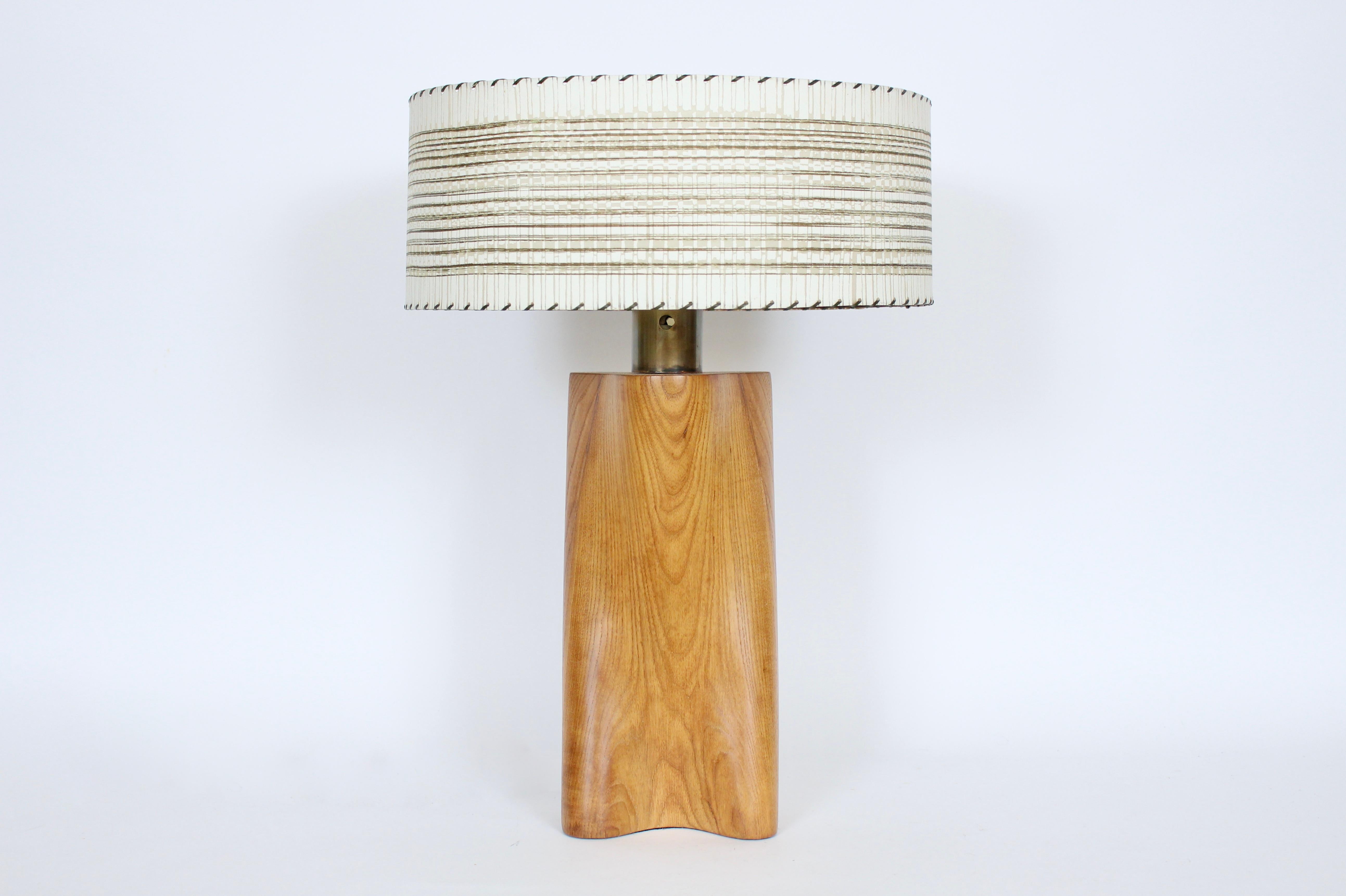 Yasha Heifetz Biomorphic Ash Table Lamp with Milk Glass Shade, 1940s For Sale 13