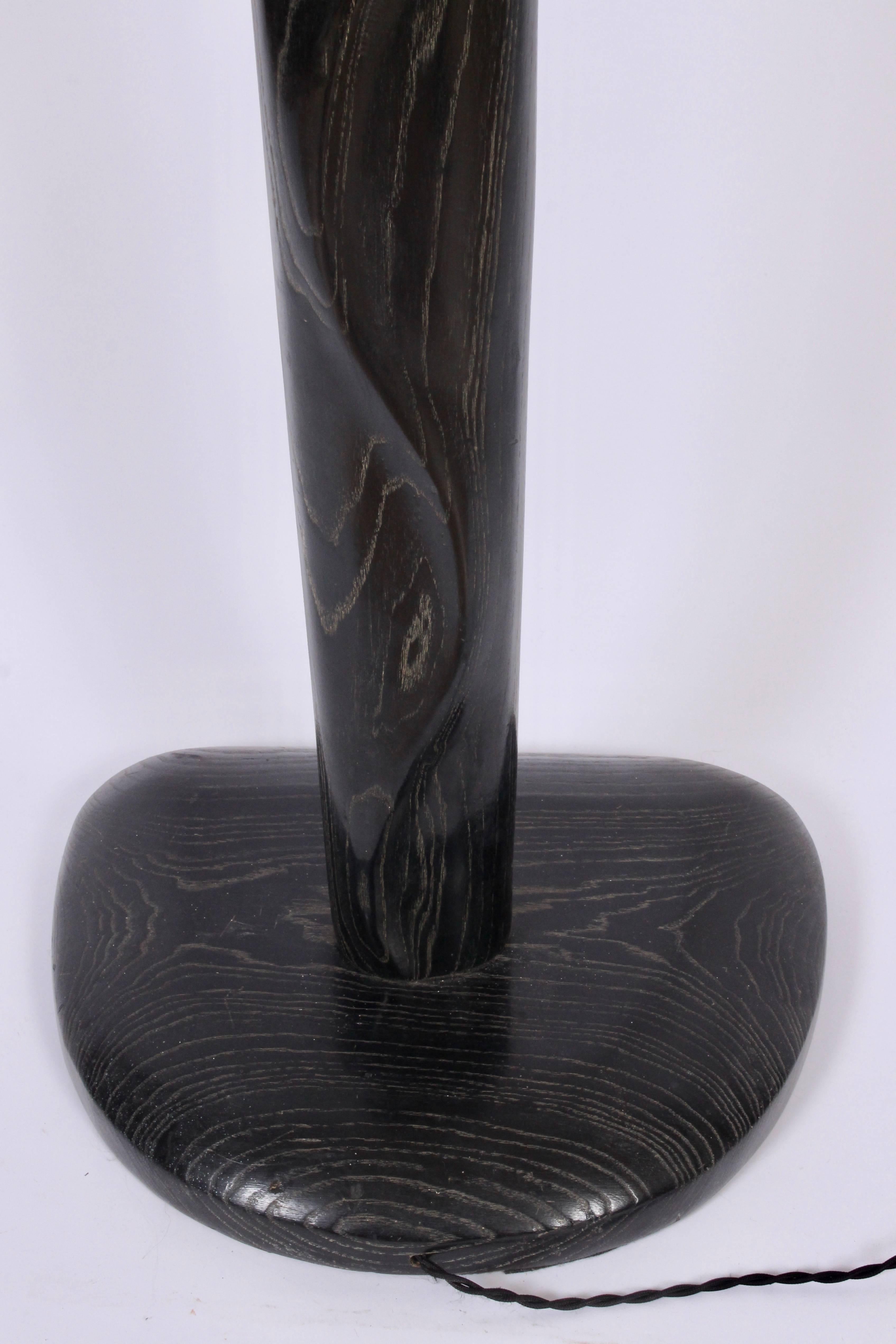 Yasha Heifetz Black Cerused Oak Reading Floor Lamp, circa 1950 7