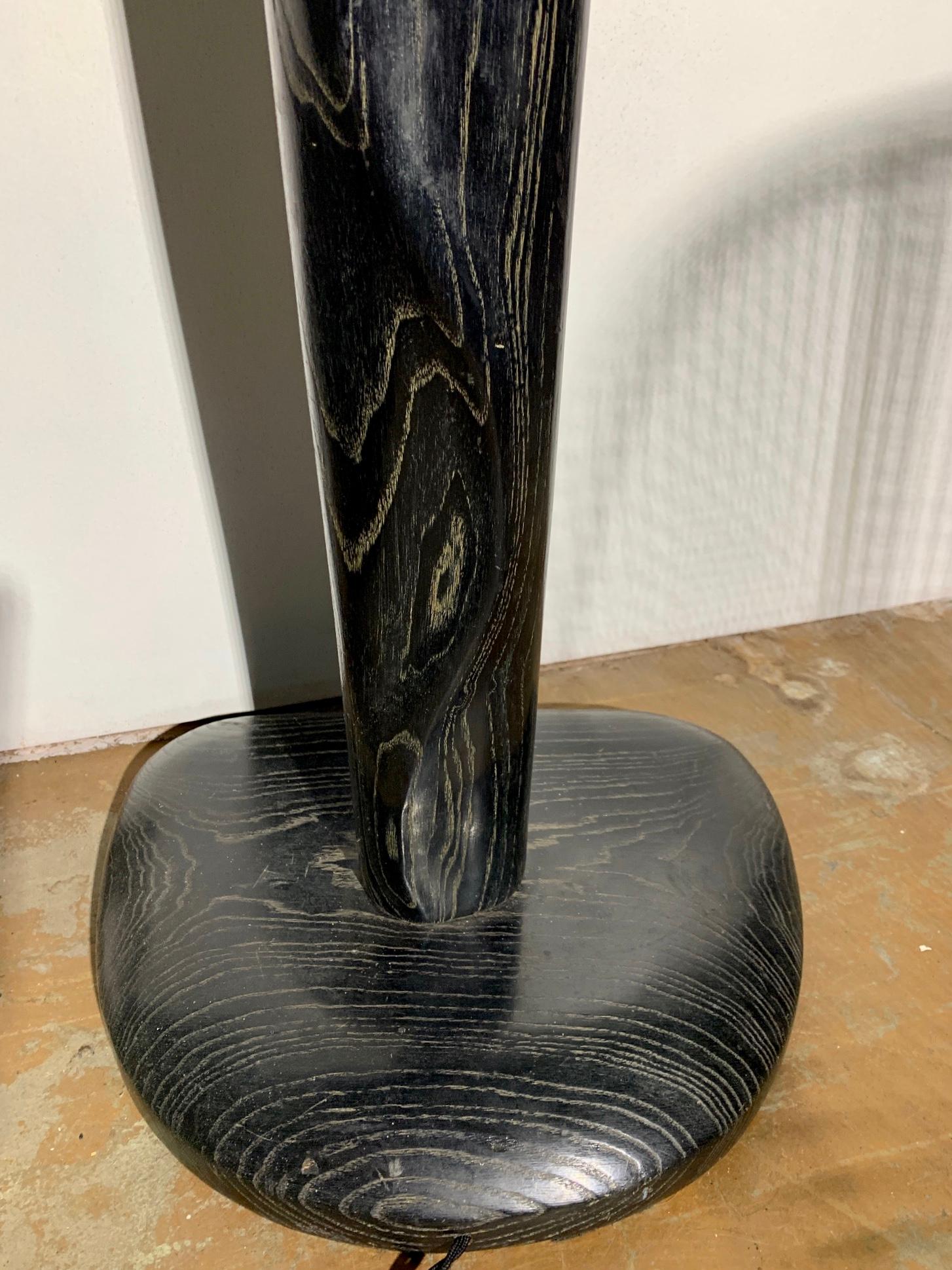 Yasha Heifetz Black Cerused Oak Reading Floor Lamp, circa 1950 6