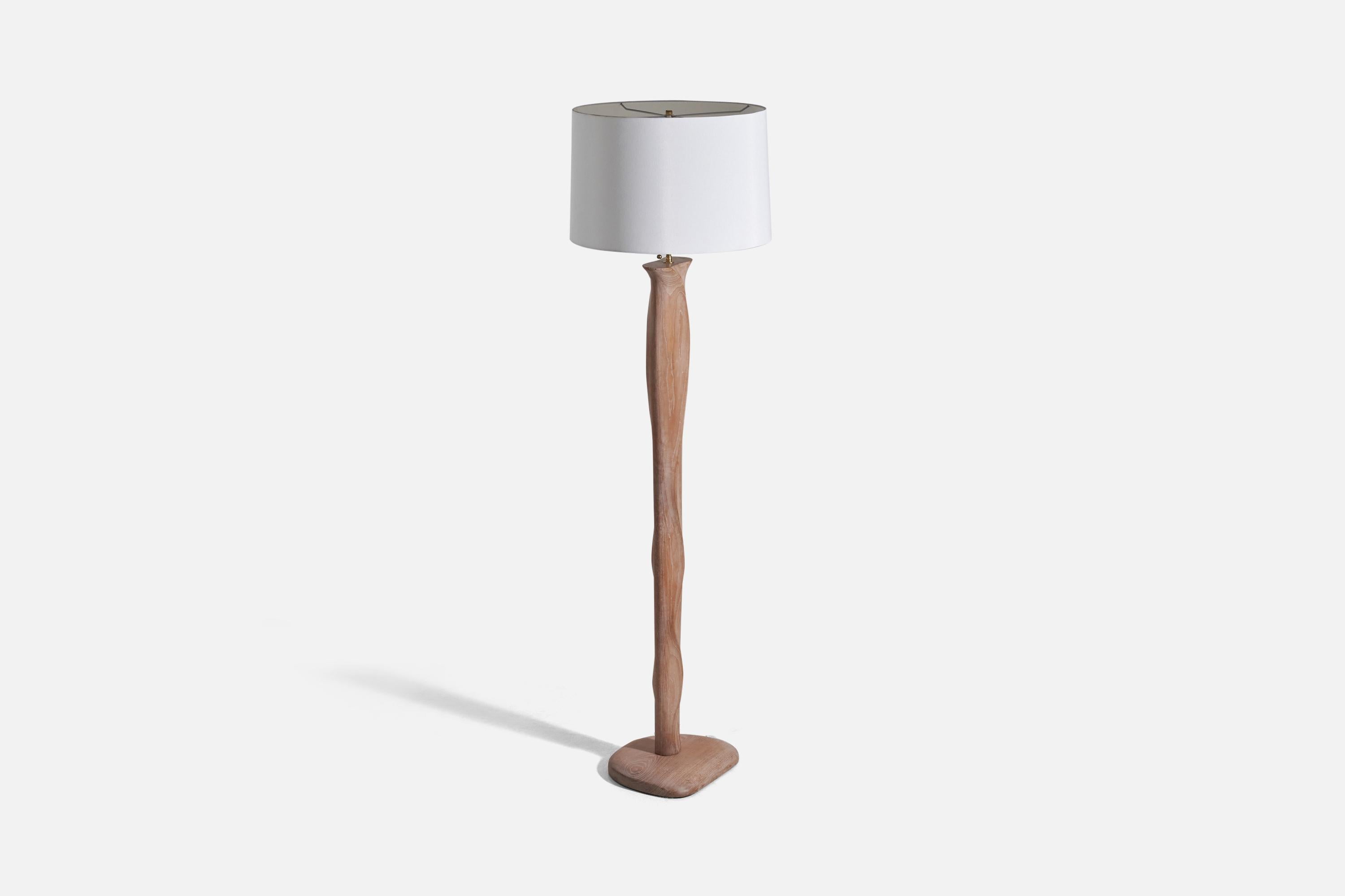 Mid-Century Modern Yasha Heifetz, Floor Lamp, Cerused Oak, USA, 1960s For Sale