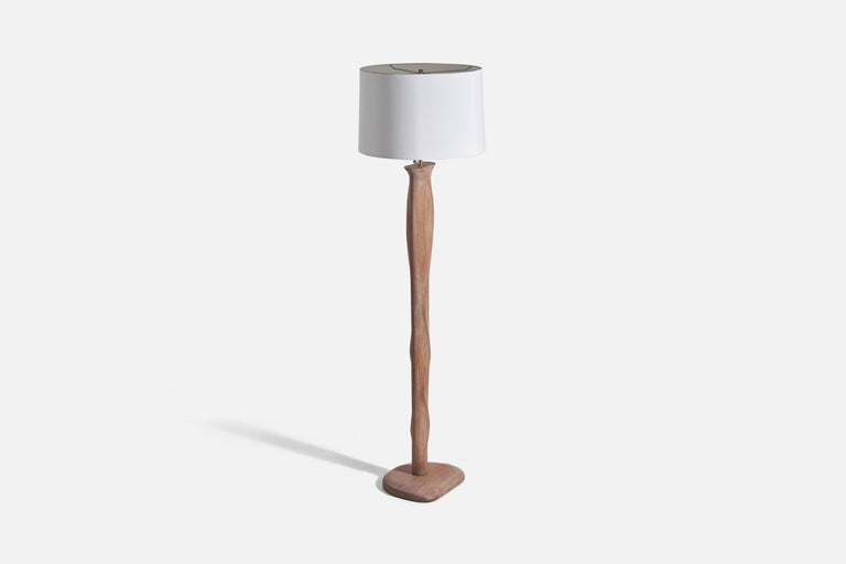 Mid-Century Modern Yasha Heifetz, Floor Lamp, Cerused Oak, USA, 1960s For Sale