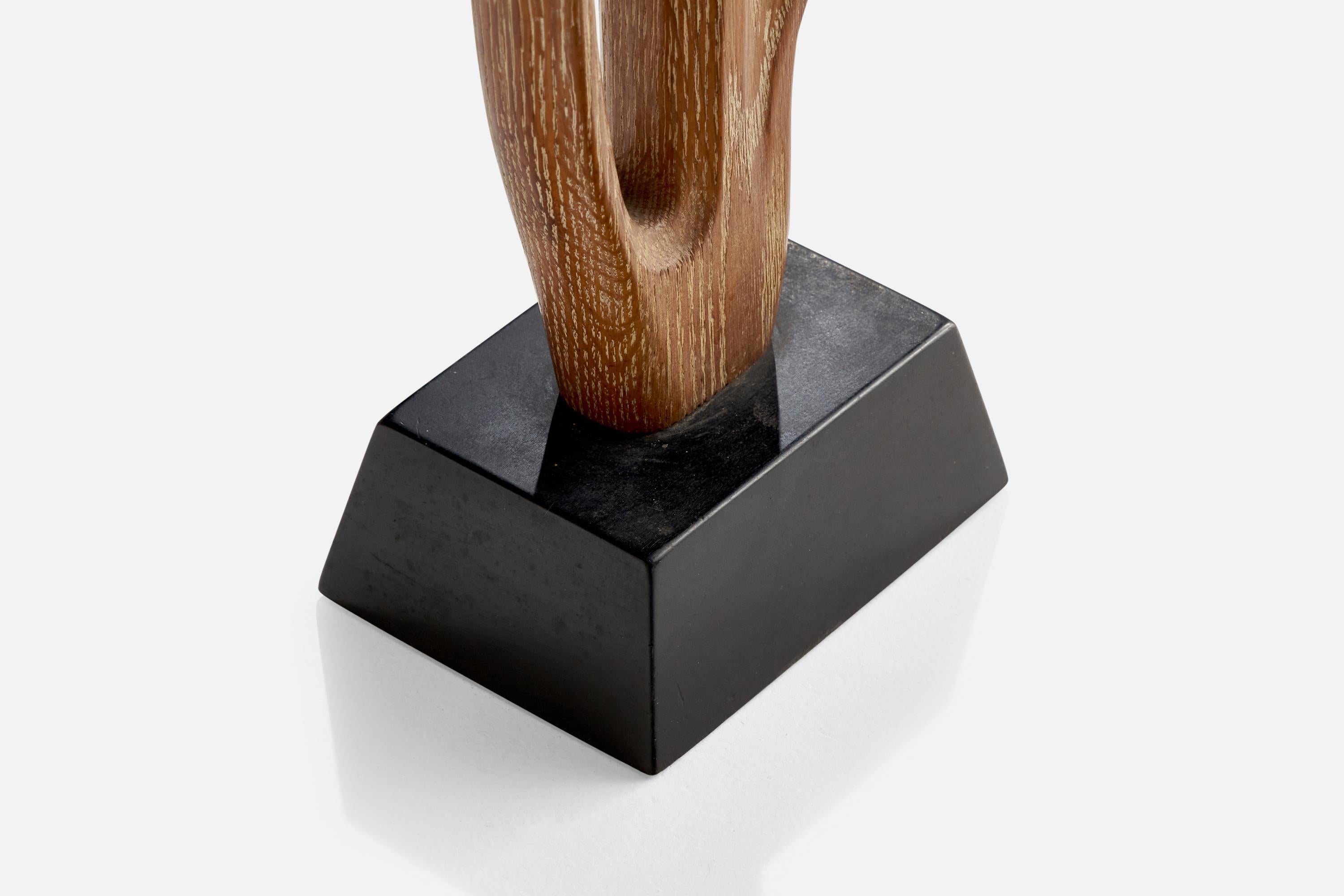 Milieu du XXe siècle Yasha Heifetz, lampe de table Freeform, Oak, Amérique années 1950 en vente