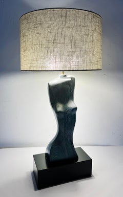 Yasha Heifetz Mid-century Sculptural Nude Torso Table Lamp in Cerused Wood
