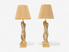 Yasha Heifetz Style, Ceramic, Abstract Table Lamps, USA, 1960s