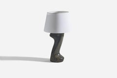 Yasha Heifetz, Lampada da tavolo, Oak, Ottone, USA, anni '50