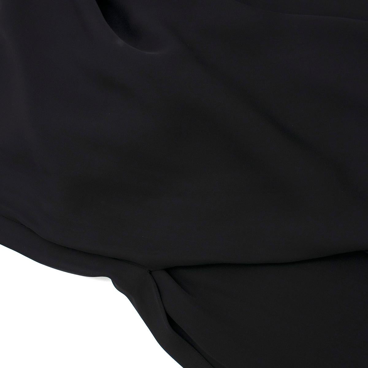 Yasmin Kianfar Black Pleated Panel Cold-Shoulder Dress SIZE US 4 For Sale 3