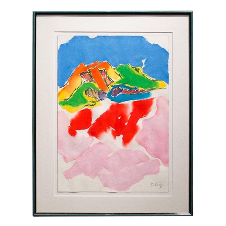 Yasse Tabuchi Signed Watercolour, 1990