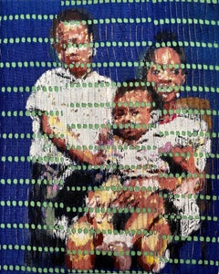 The Healers Art - Peinture, pastel à l'huile sur tissu Aso-Oke