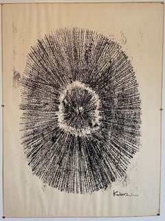 Japanese Modernist Sculptor Woodblock (Woodcut) Monotype (Monoprint) Print