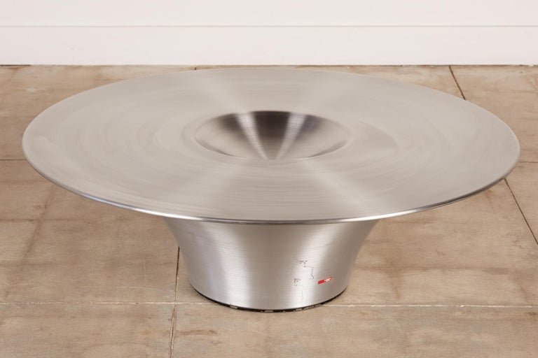 Yasuhiro O For Cattelan Stainless, Alien Round Stainless Steel Coffee Table
