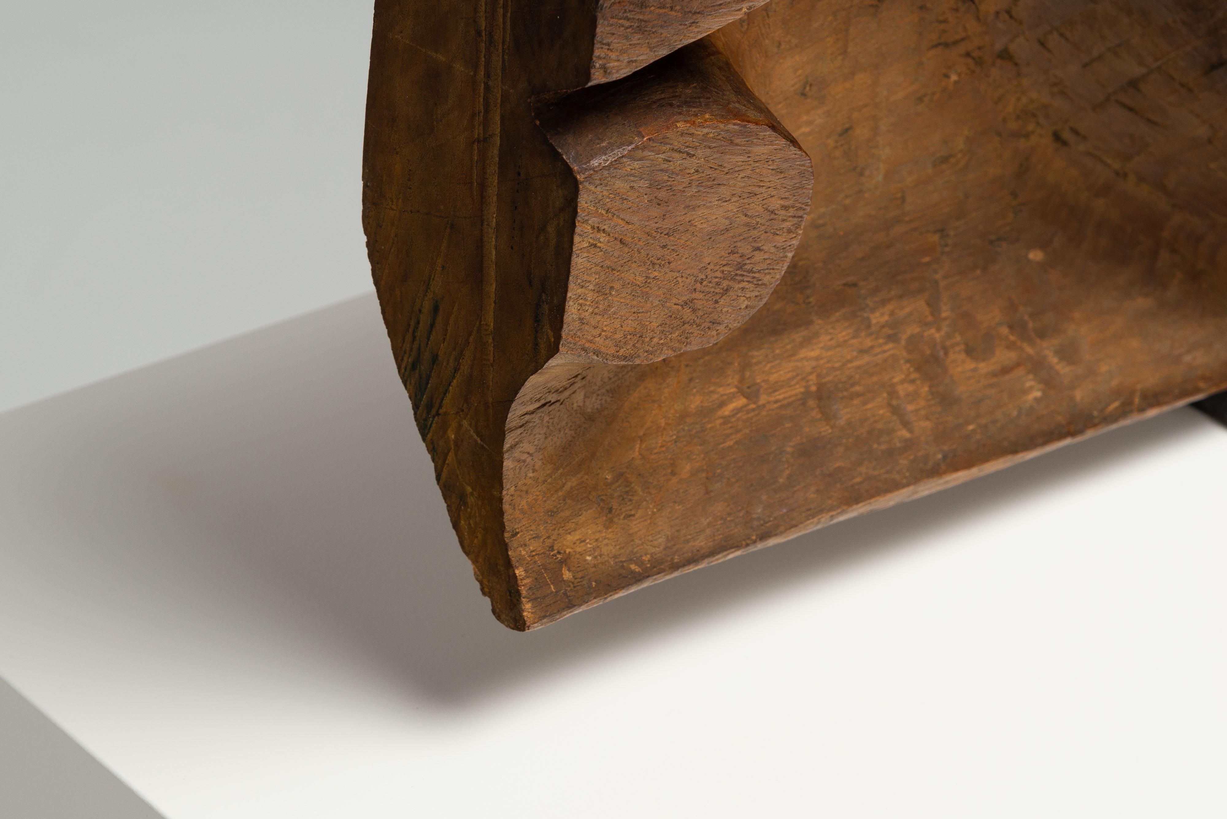 Yasuo Fuke abstract wooden sculpture Italy 1968 For Sale 2