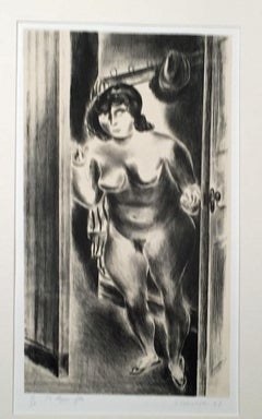 DESNUDA EN LA PUERTA