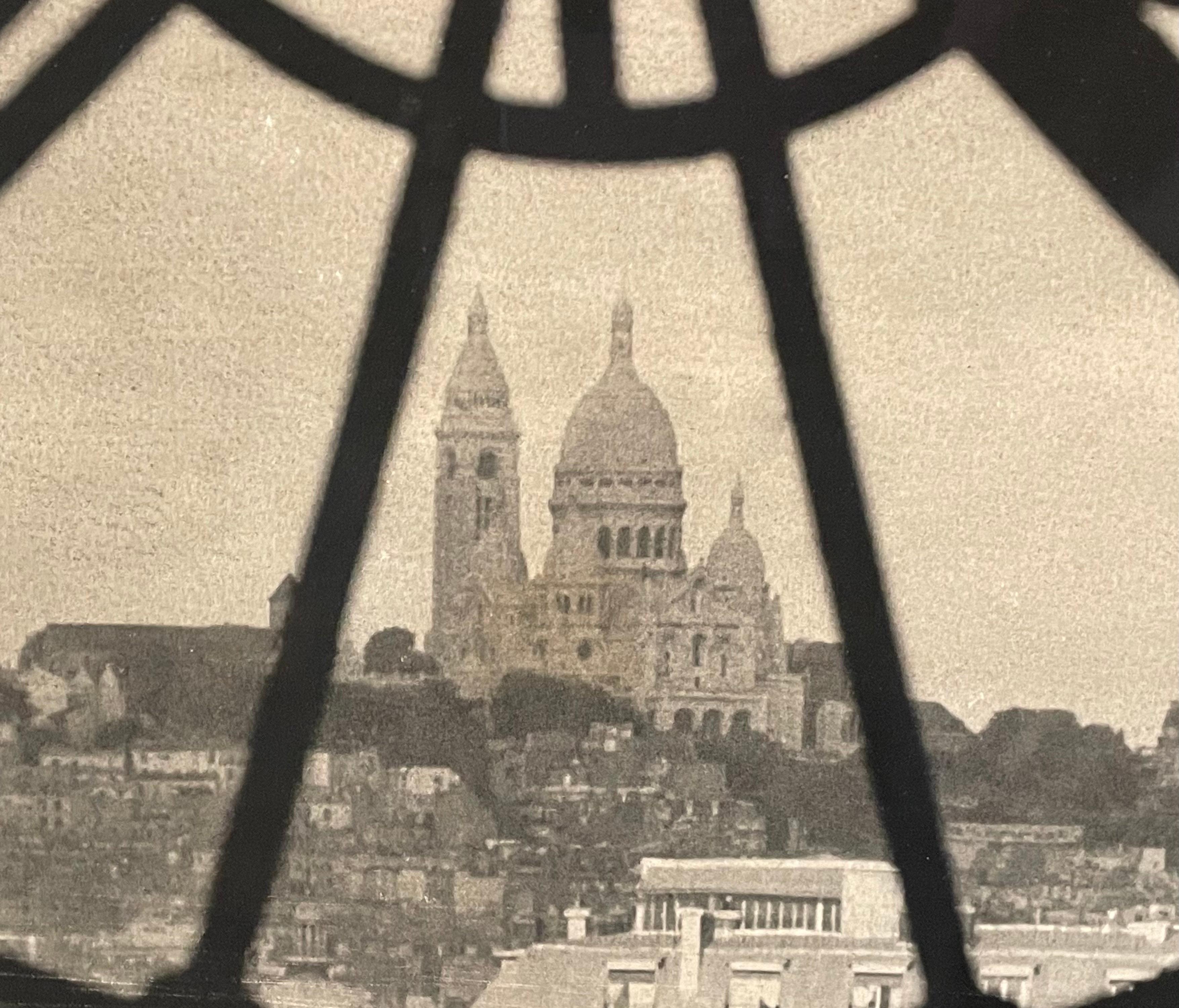 Progressions: Paris, France city skyline & architecture sepia print w/ handwork - Photograph by Yasuomi Hashimura