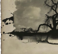 Twilight, Kyoto, Japan: Asian Japanese tree landscape photo, Sumi-e tradition