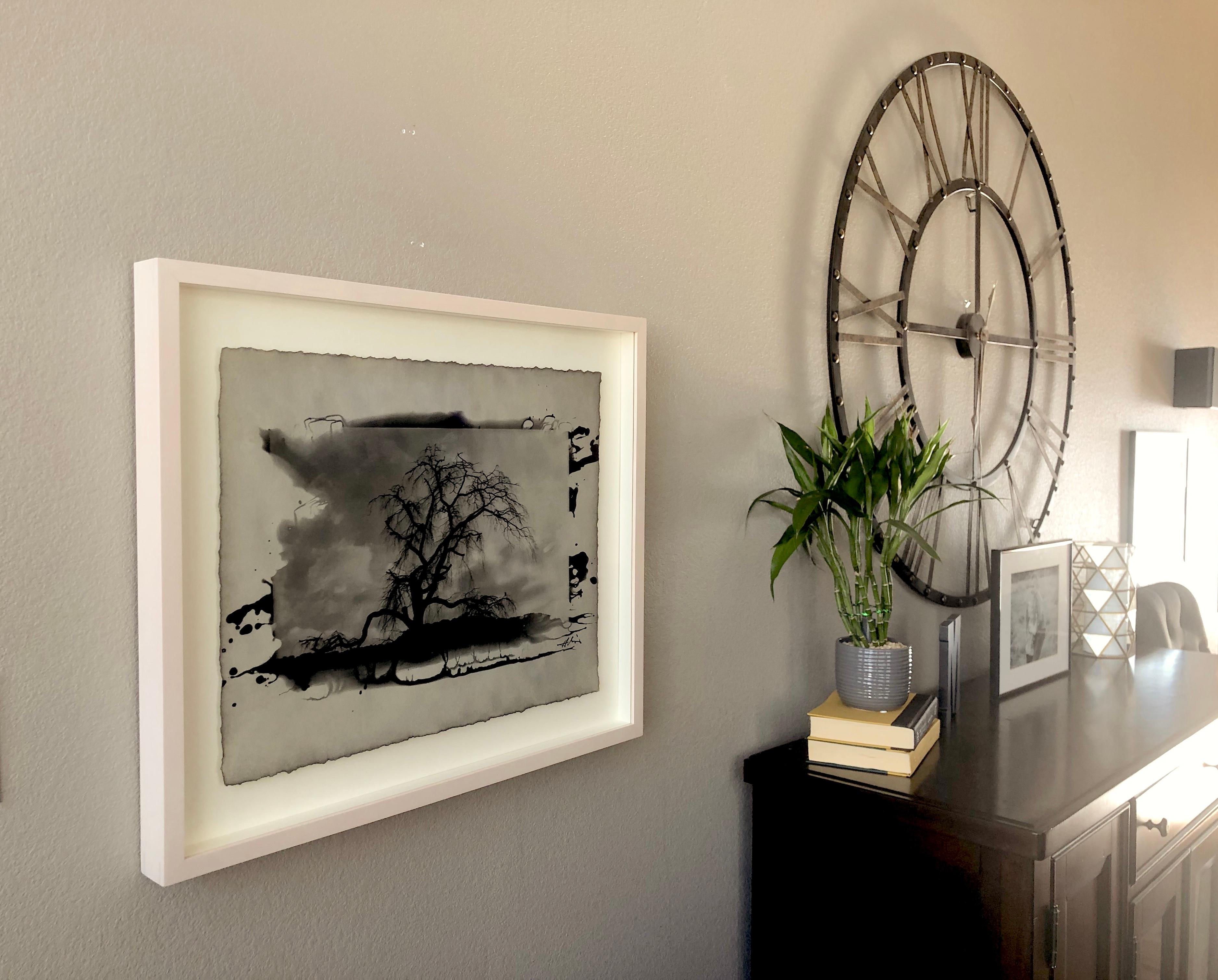 Twilight, Kyoto, Japon : photo de paysage d'arbre japonais, tradition Sumi-e en vente 1