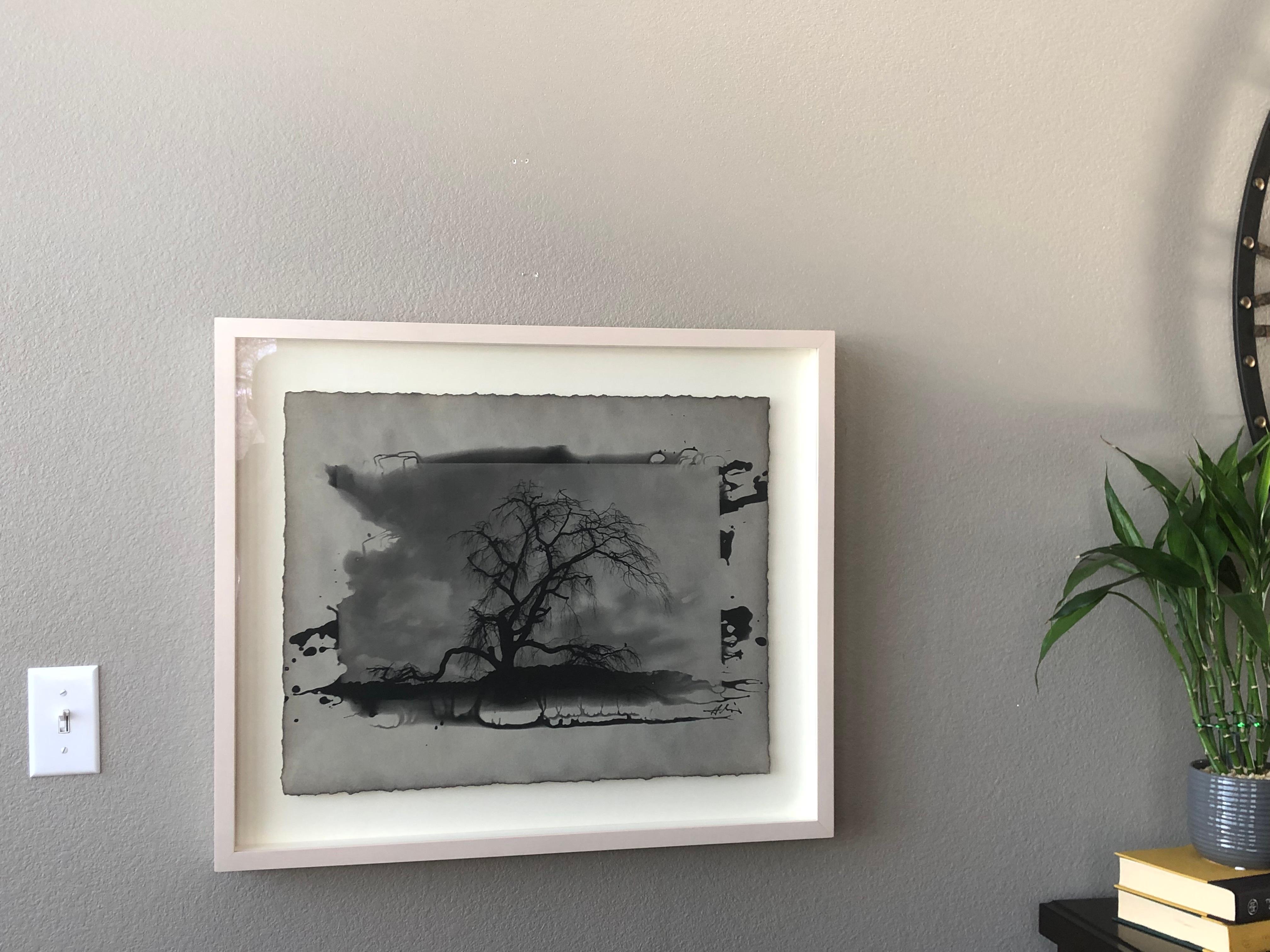 Twilight, Kyoto, Japon : photo de paysage d'arbre japonais, tradition Sumi-e en vente 2