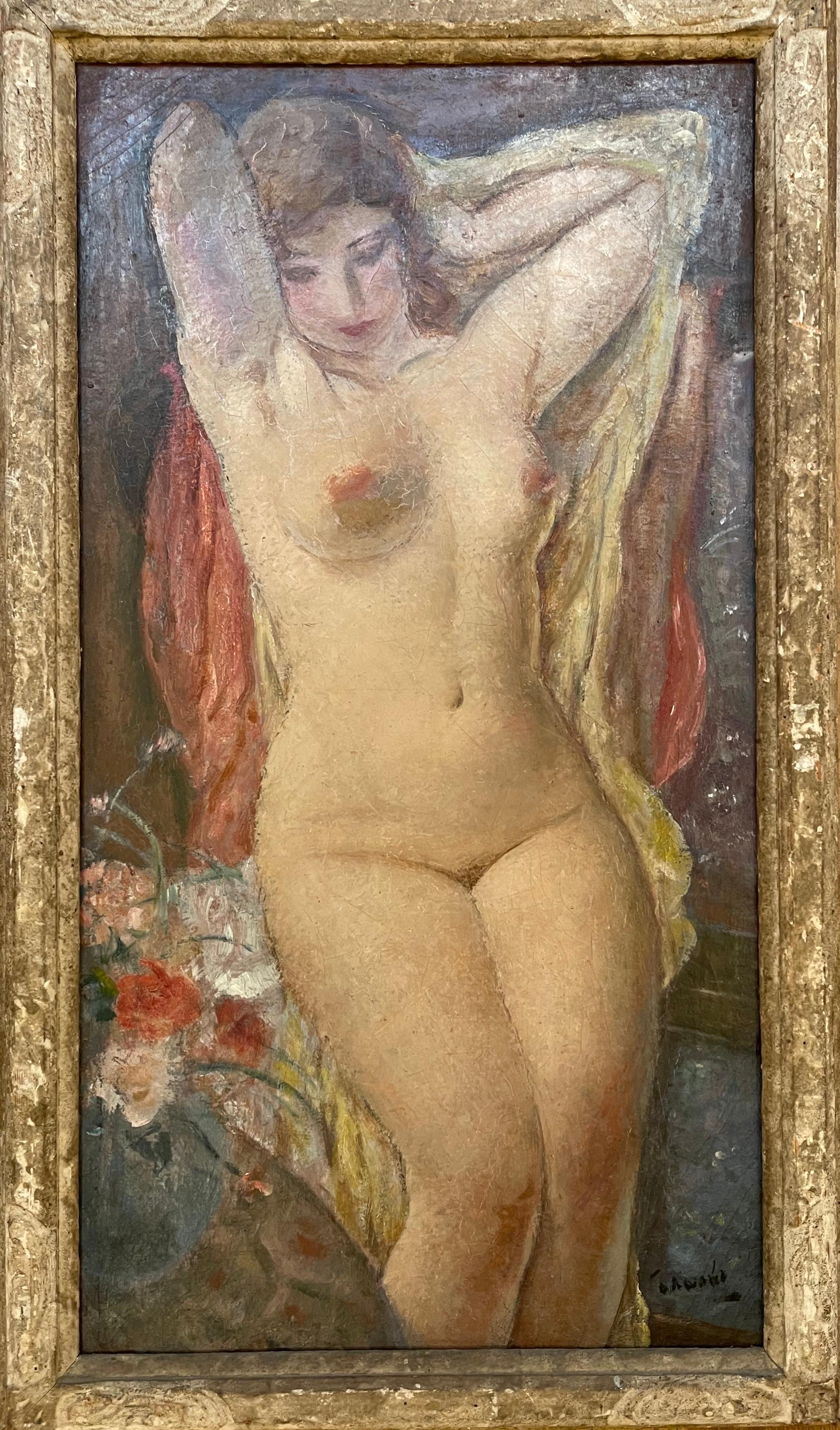 Yasushi Tanaka (1886-1941) was a Japanese painter, best known for his female portraits. Born in Saitama, he emigrated to Seattle and began his artistic career in 1904. He then moved to Paris in 1920 and would exhibit in prestigious salons. His