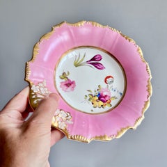 Plato de concha rosa Yates, Patt. 1768 a juego con H&R Daniel Patt. 4205, 1827