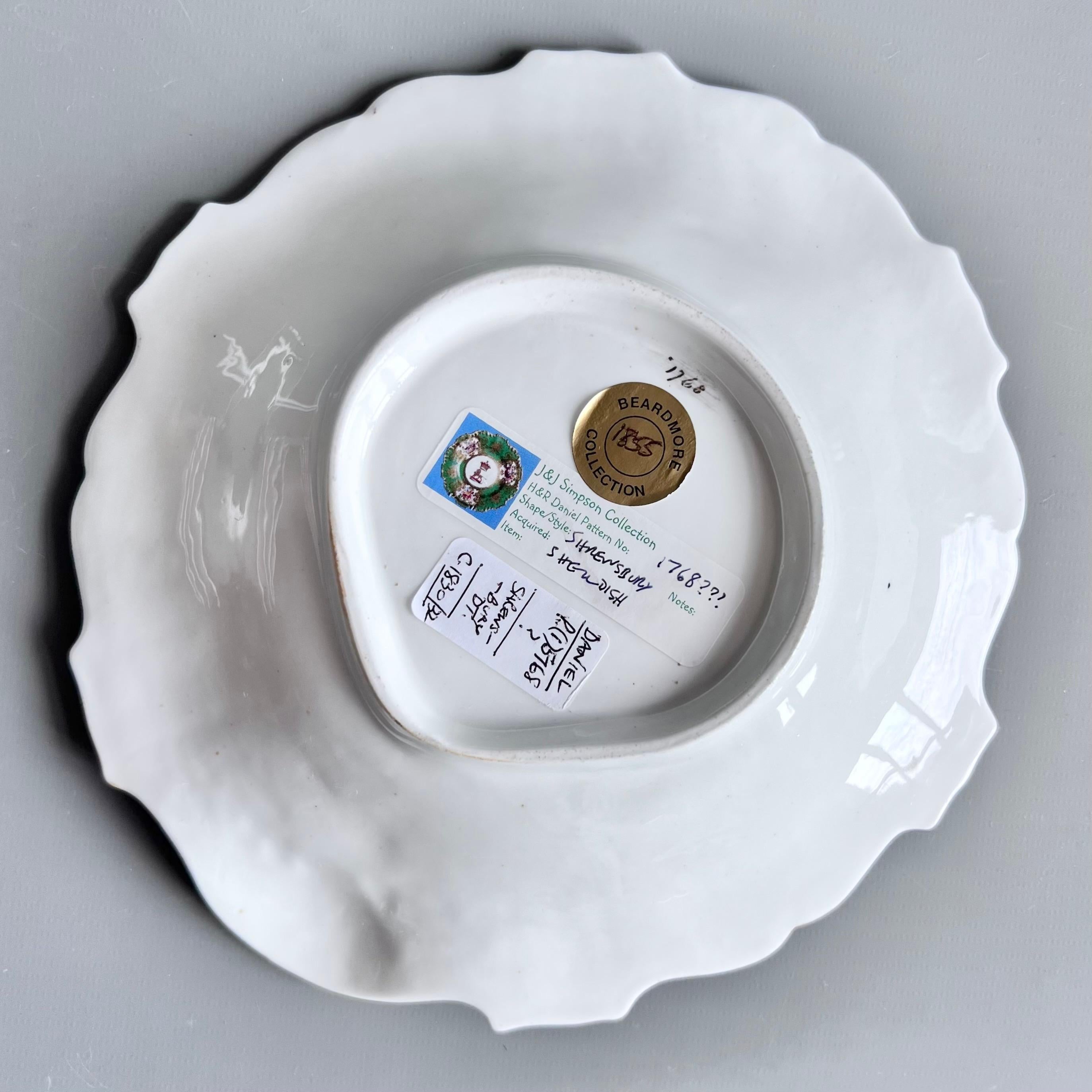 Yates Pink Shell Dish, Patt. 1768 to Match H&R Daniel Patt. 4205, 1827 1