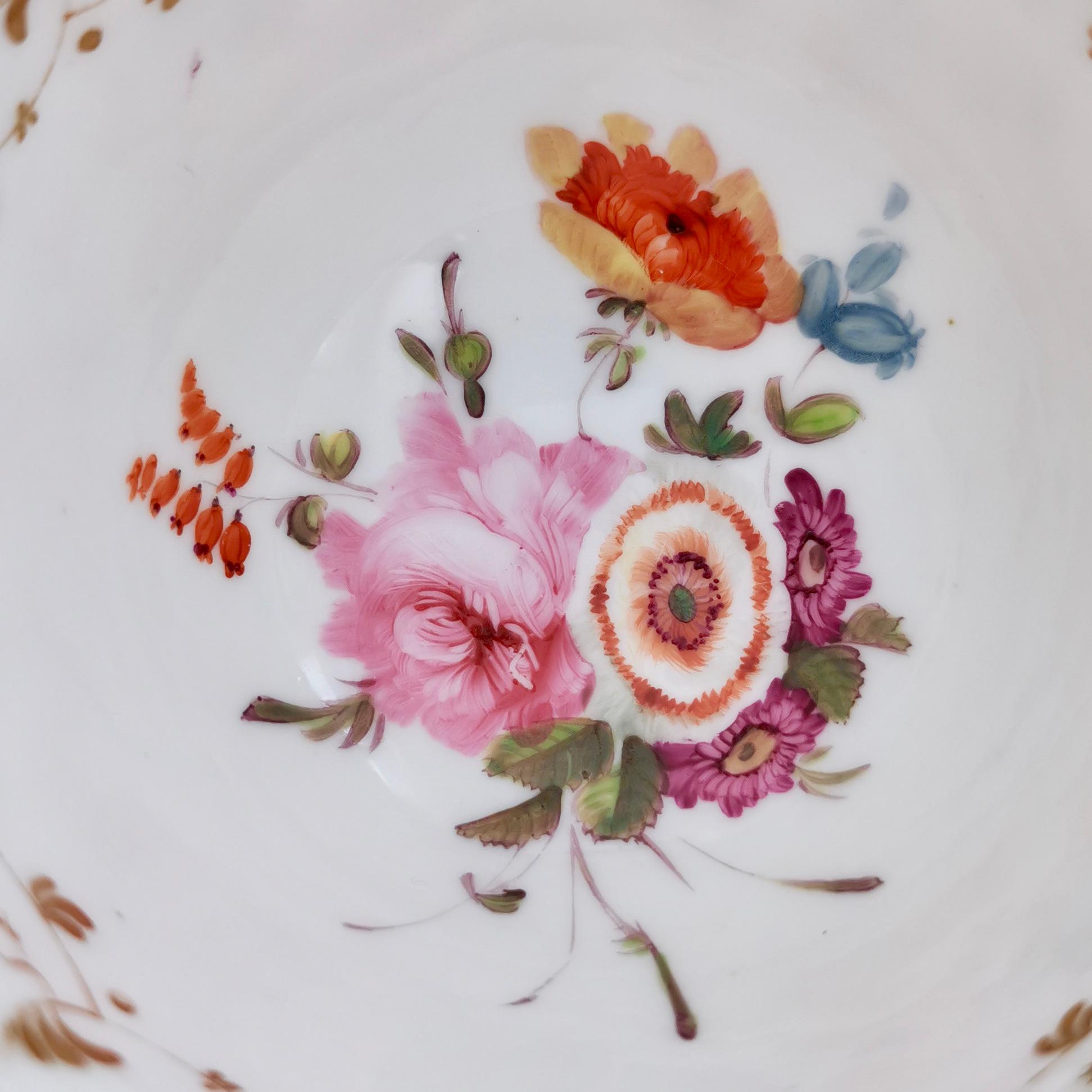 Early 19th Century Yates Porcelain Cup and Saucer, Yellow with Roses, Regency, circa 1825