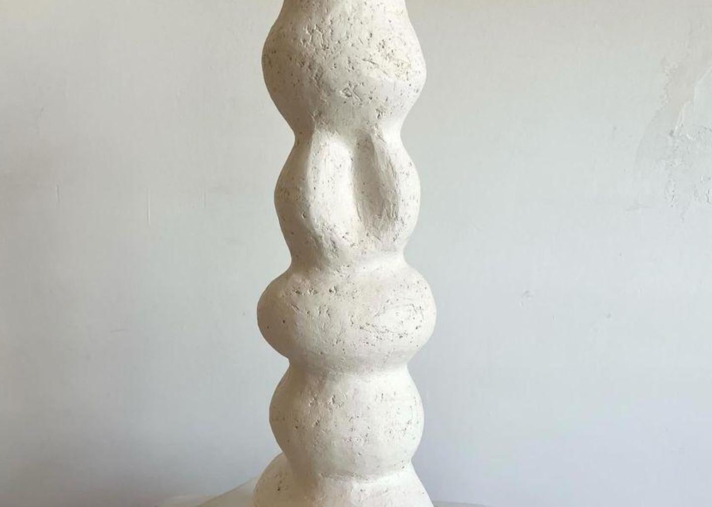 Organic Modern Yavi Cream Ceramic Vessel, Vase, Sculpture by Airedelsur For Sale