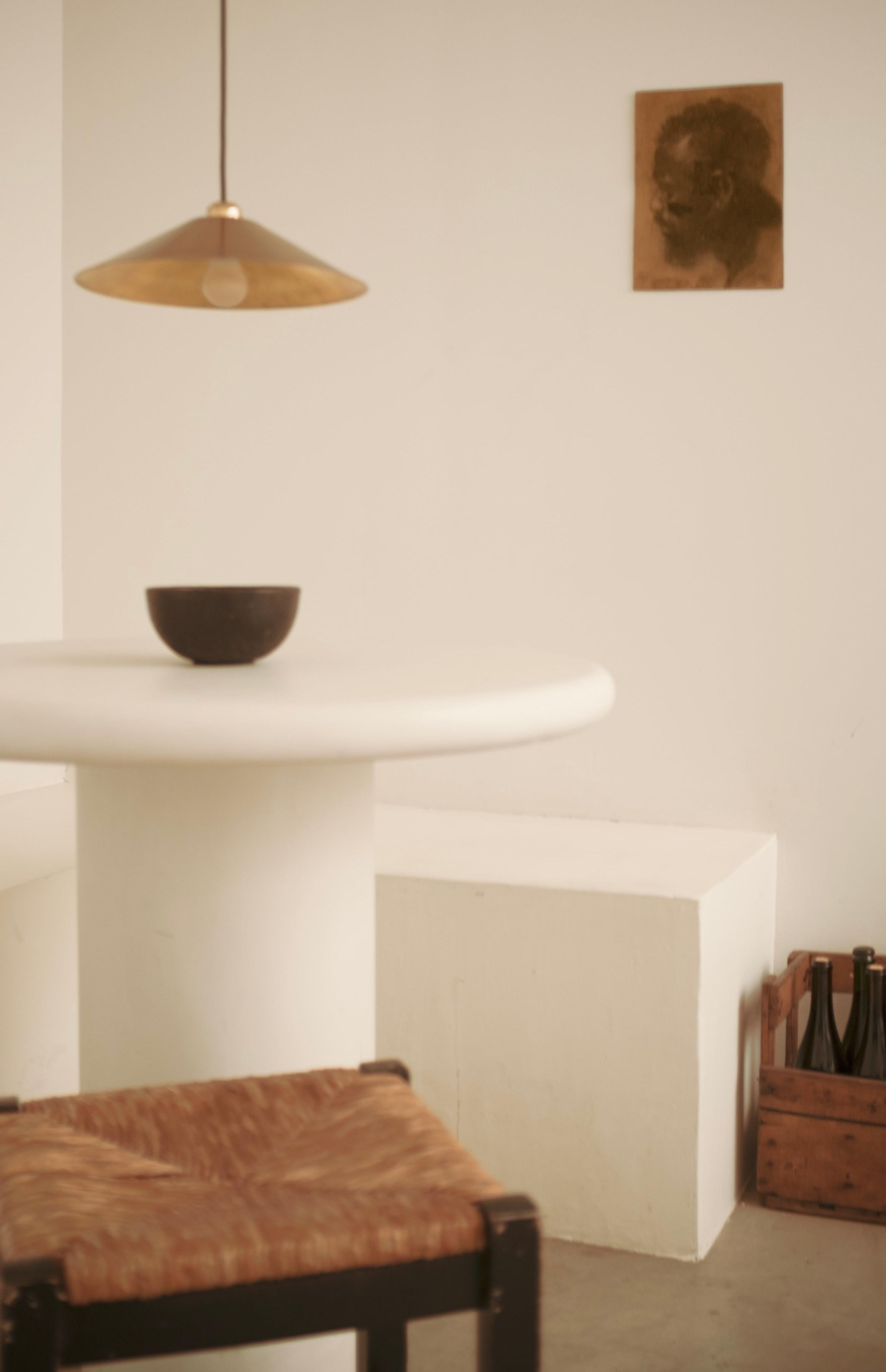 Hand-Crafted Yay Microcement Dining Table by Marlot Baus For Sale