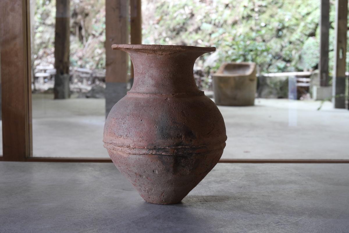 18th Century and Earlier Yayoi Earthenware Deep Bowl/Antique Japanese vase/300 BCE – 250 CE/Wabi-sabi For Sale
