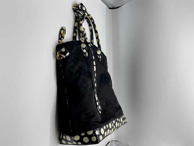 Louis Vuitton black x Yayoi Kusama Side Trunk Shoulder Bag
