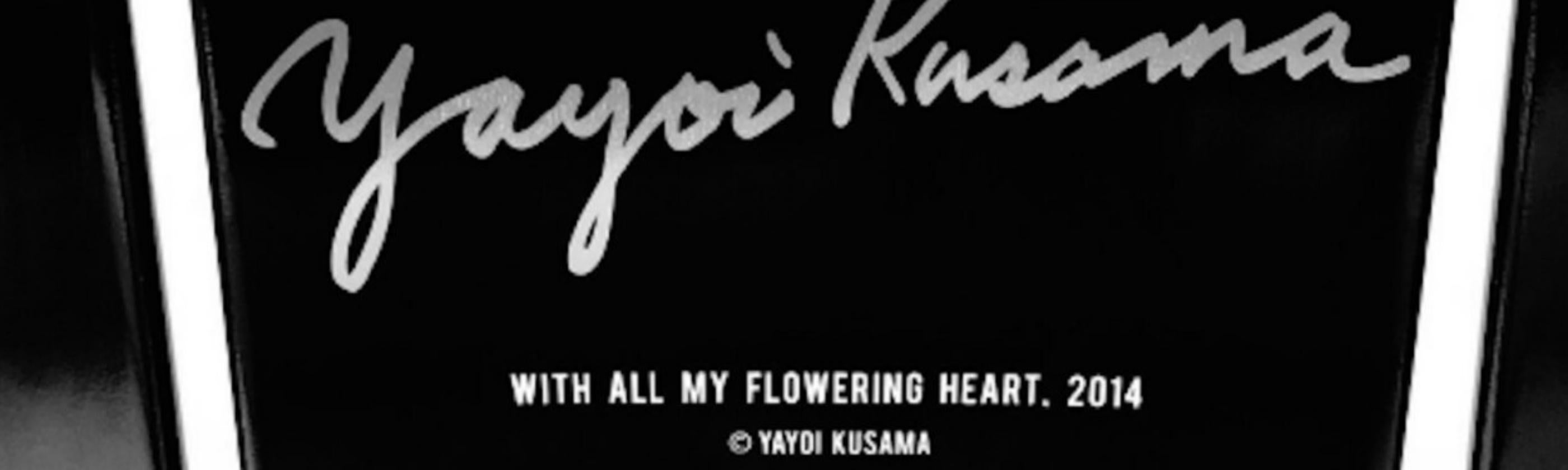 Yayoi Kusama
With All My Flowering Heart (Triptych), 2014
Set of Three (3) Separate Limited Edition numbered skate decks on 7-ply Canadian maple wood
31 × 8 × 2/5 inches (each)
Authorized printed (plate) signature; individually numbered from the