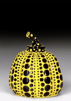 Pumpkin (Yellow 
Black), Painted Cast Resin Sculpture, Yayoi Kusama