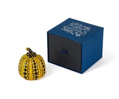 Pumpkin (Yellow & Black), Painted Cast Resin Sculpture, Yayoi Kusama