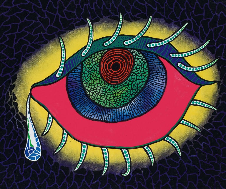 Yayoi Kusama Teardrop by Yayoi Kusama Figurative painting by