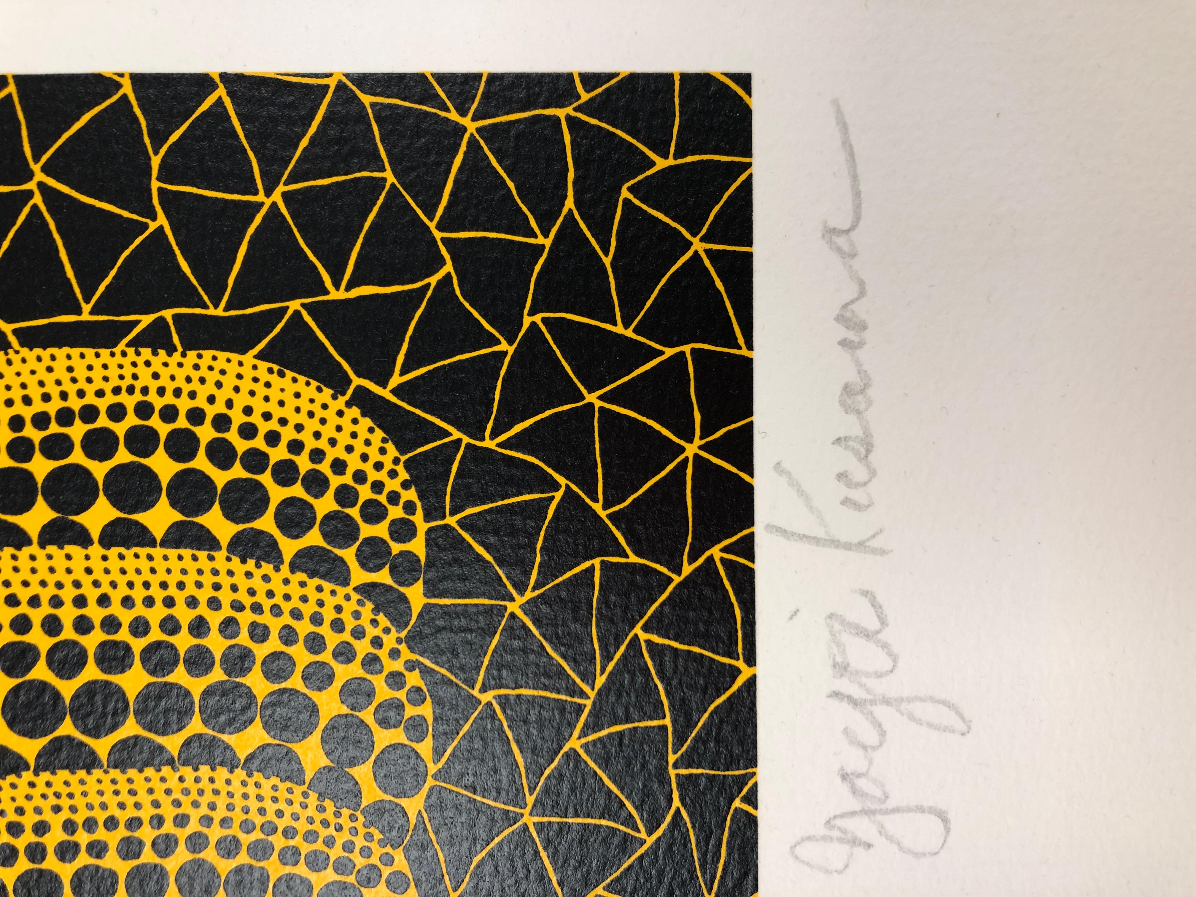 A Pumpkin (T) Yayoi Kusama pumpkin print limited edition red abstract pattern For Sale 1