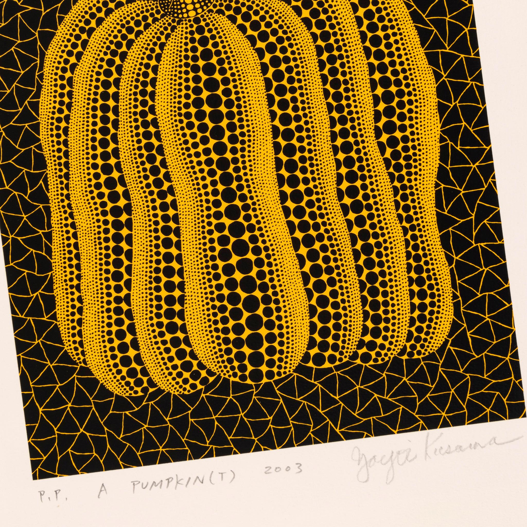 A Pumpkin (T) Yayoi Kusama Pumpkin Druck limitierte Auflage rotes abstraktes Muster im Angebot 2