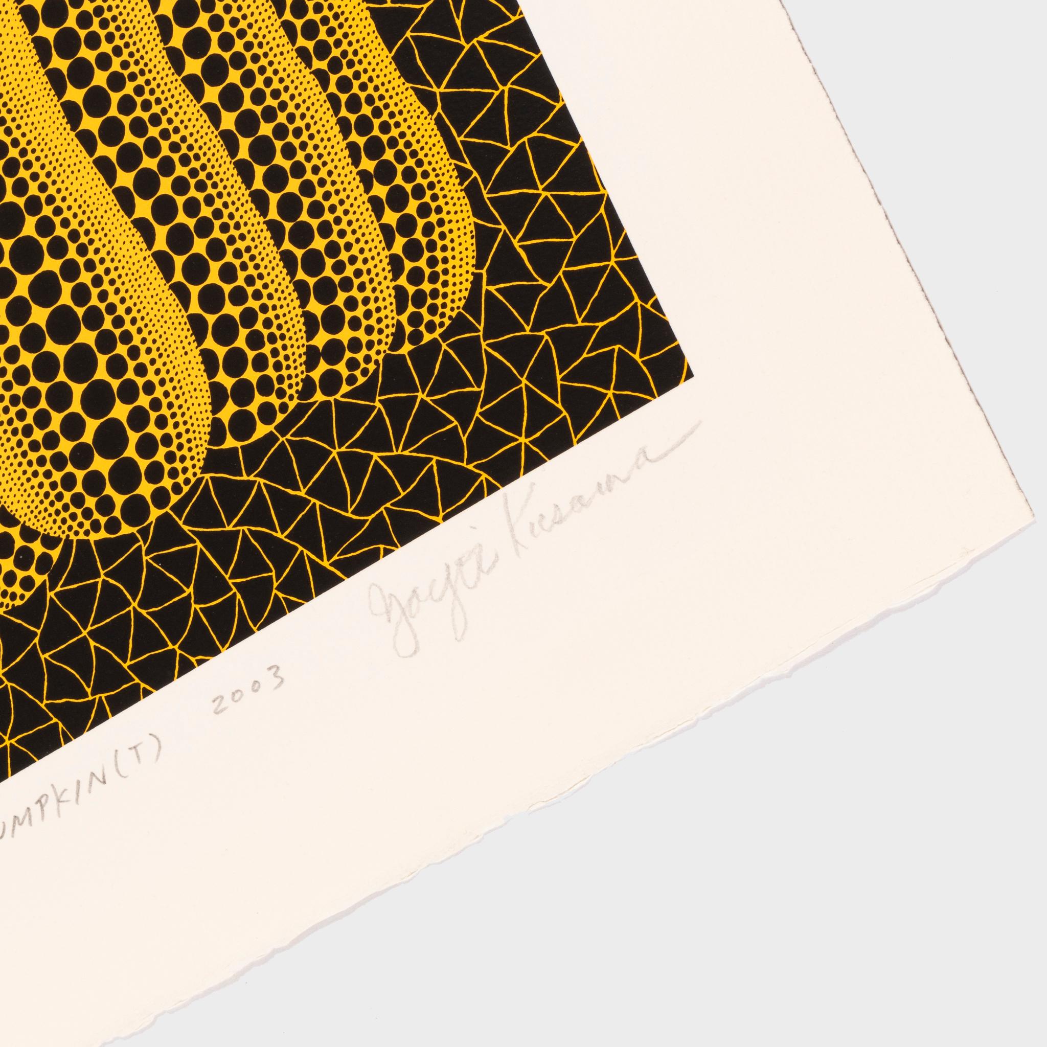A Pumpkin (T) Yayoi Kusama Pumpkin Druck limitierte Auflage rotes abstraktes Muster im Angebot 3