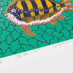 Depths of the Sea  Yayoi Kusama Signed Abstract Print Japanese artists water