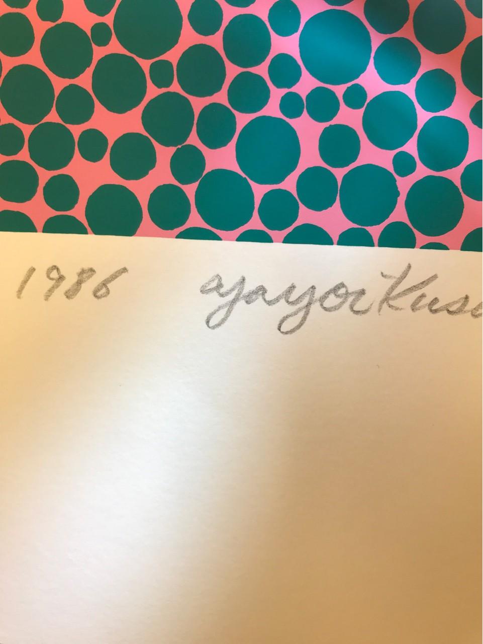 Dot Dot Infinity (1986). Serigrafia. Edizione limitata 58/100 di Yayoi Kusama ABE 94 in vendita 8