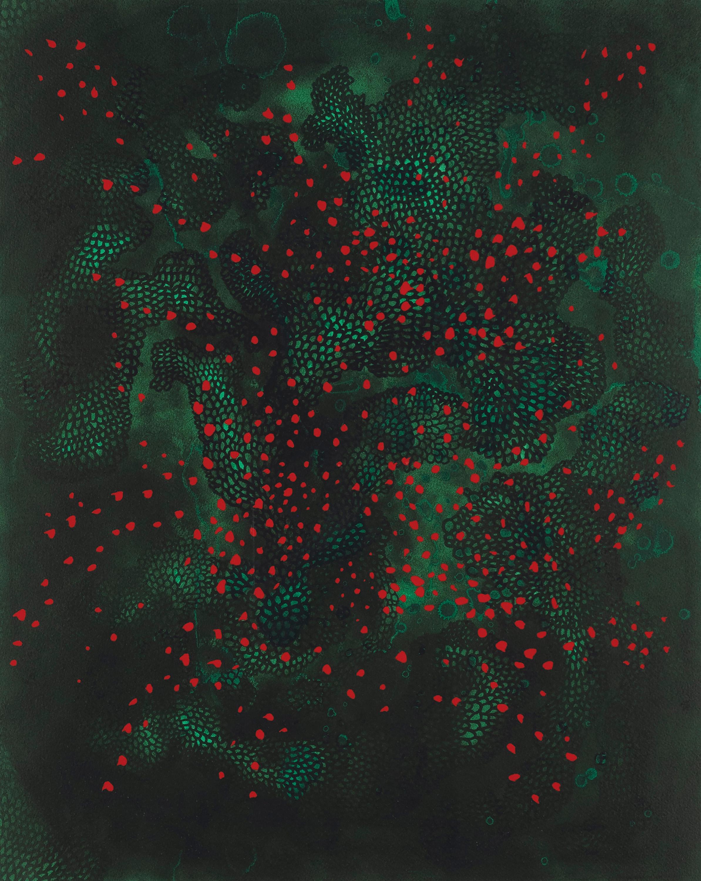 Yayoi Kusama Abstract Print - Fireflies