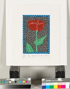 Flor (1982), Litografía, Edición limitada de 100 por Yayoi Kusama (ABE 10)