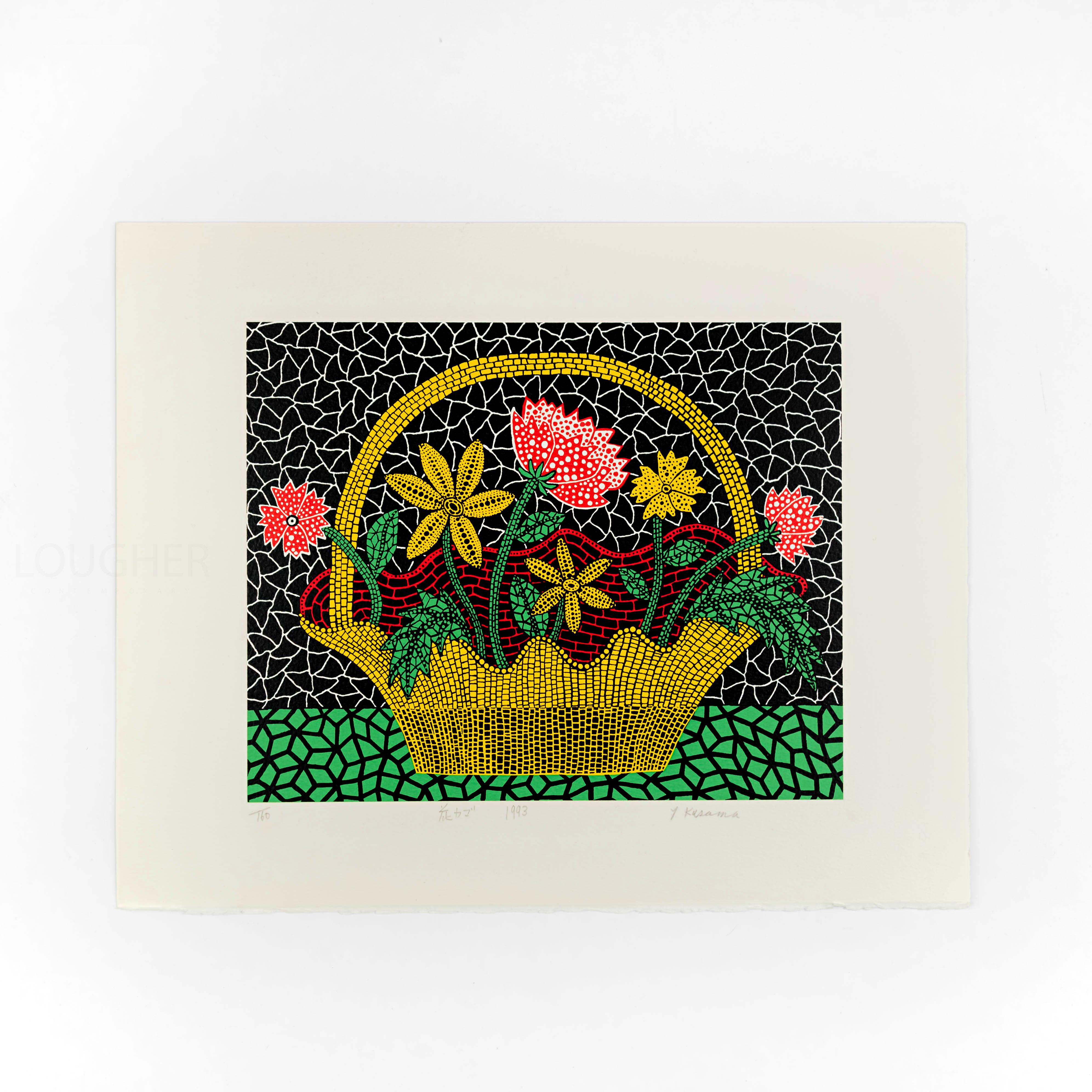 Yayoi Kusama Still-Life Print - Flower Basket