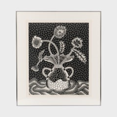 Flowers FW (Kusama 177) Screen Print, Signed, 20th Century, Framed