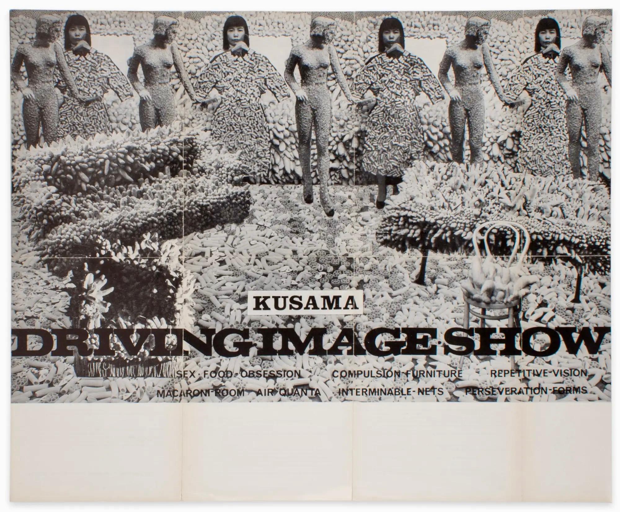Cartel de exposición de Yayoi Kusama de los años 60 (Yayoi Kusama Driving Image Show 1966) en venta 2